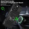 Case For iPhone 17 16 15 14 Pro Max 16 Plus Magnetic Rotated Ring Kickstand Heavy Duty Drop Protection Wallet Cover Funda Capa