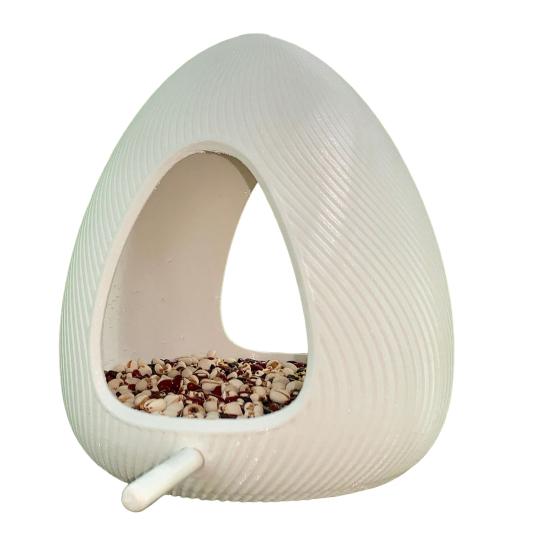 

Кормушка для птиц в форме капли воды для уличного подвесного домика для кормления диких птиц для наружного декора сада, патио, заднего двора белый