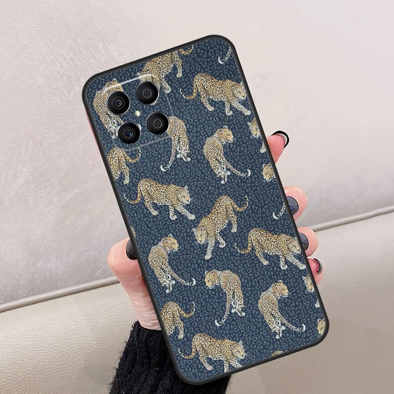 Fashion Leopard Print For Honor Magic 8 7 5 6 Lite Case For Honor 200 400 Pro X9d X9c X9b X9a X8c X8b 70 90 Win RT