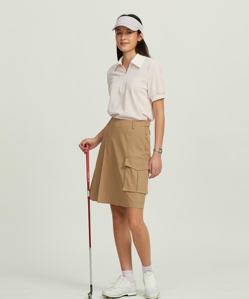 Monday Flow Pleated Midi Skirt_Beige