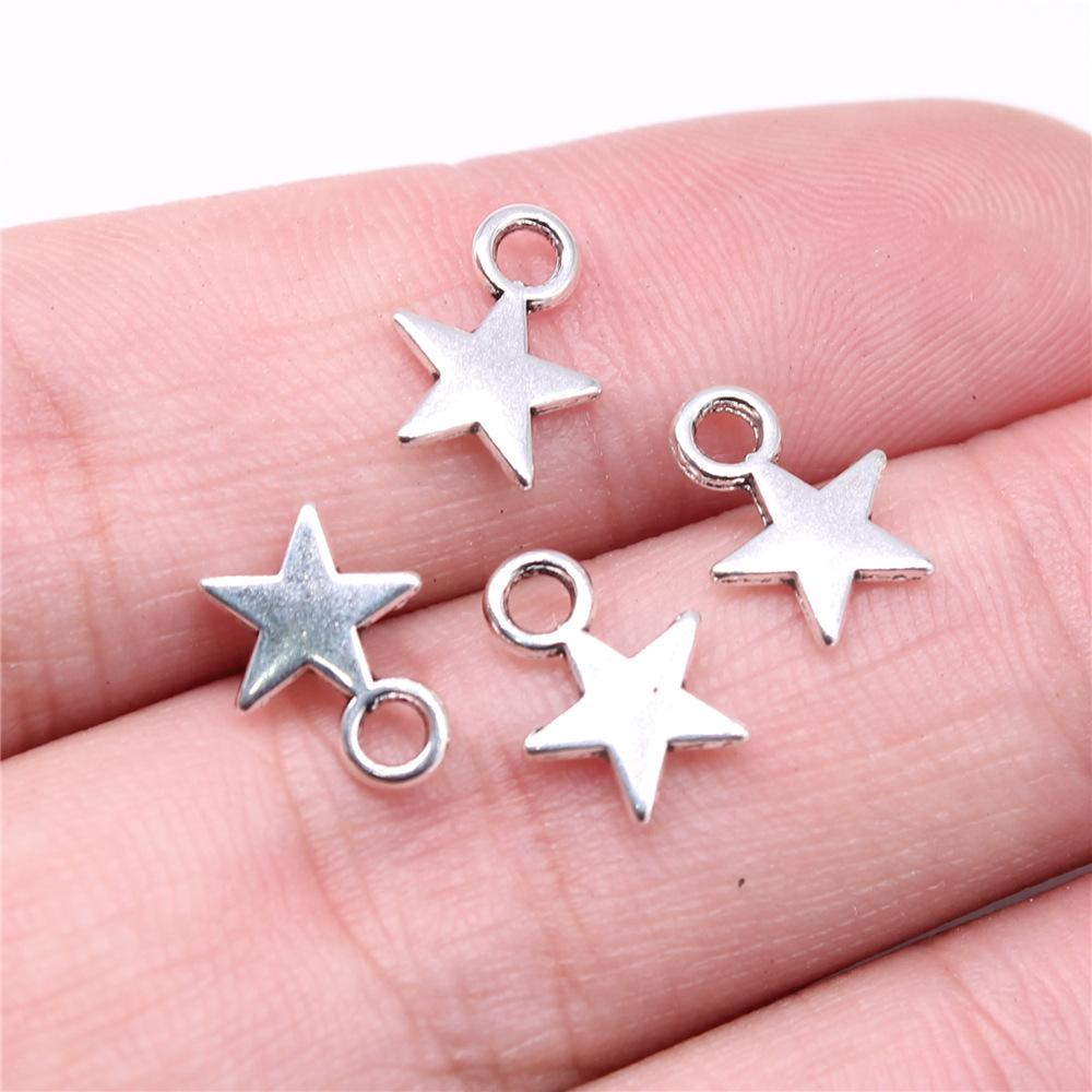 40pcs Charms Star Handmade Pendant Making Fit Vintage Tibetan Silver Color Antique Bronze Plated DIY For Bracelet Necklace