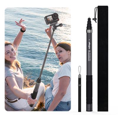 Unsichtbarer Selfie Stick Carbonfaser Verlängerungsstange Verstellbarer Handgriff für Insta360 X5/X4/X3 für DJI OSMO für GoPro Hero