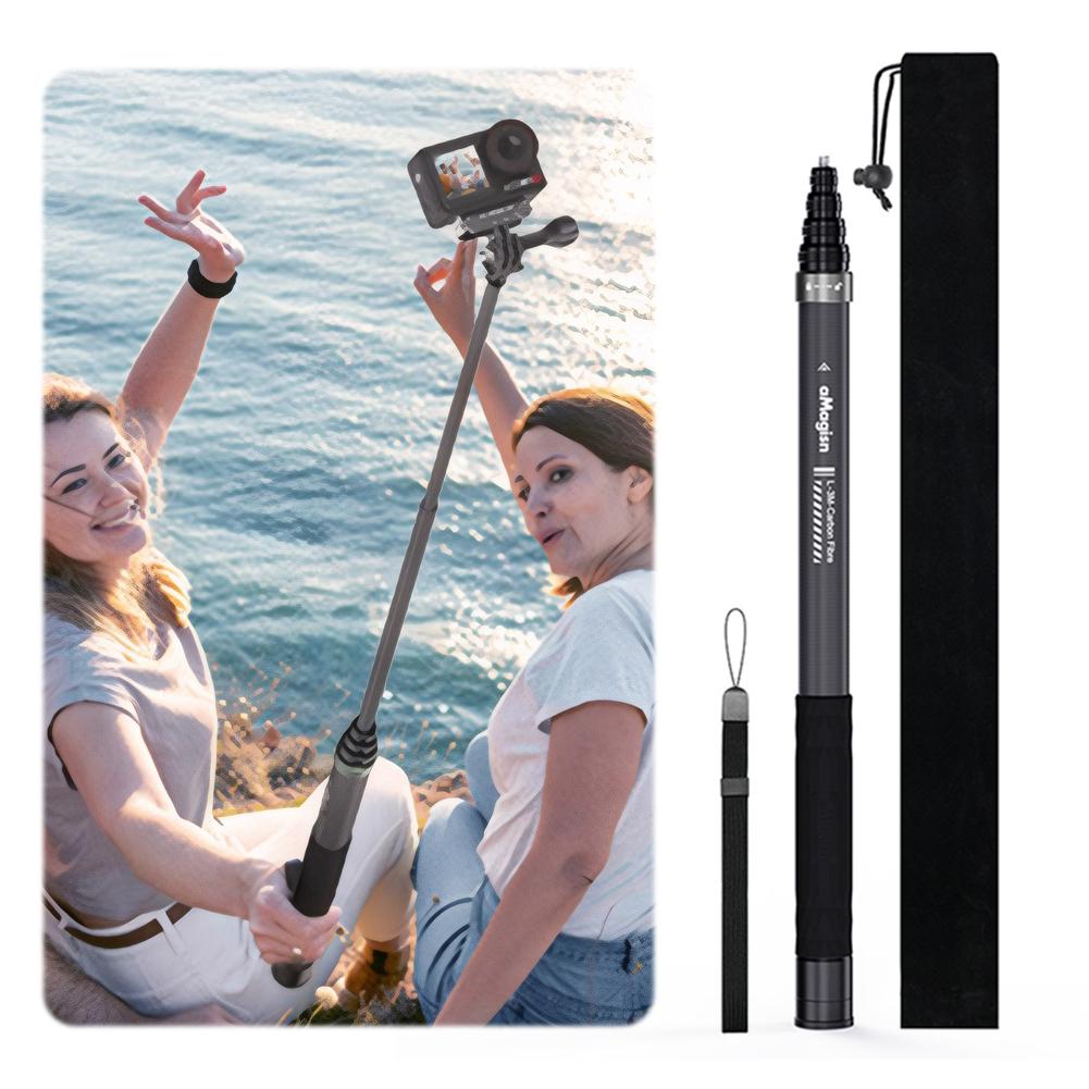 

Invisible Selfie Stick Carbon Fiber Extension Pole Adjustable Hand Grip for Insta360 X5/X4/X3 for DJI OSMO for GoPro Hero CHINA