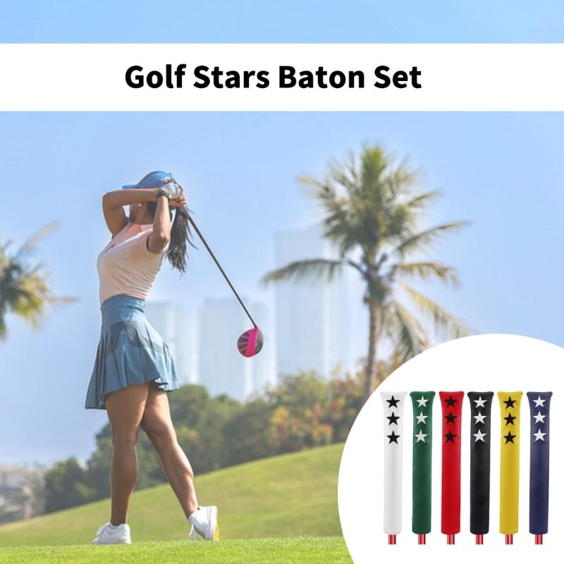 Waterproofed Golf Wood Head Cover Star Pattern Universal Light Weight For Various Weather Protecting