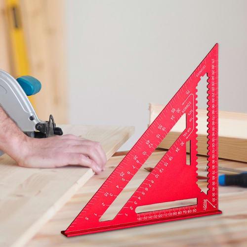 Speed ??Square, Triangle Carpenter Square, Triangle Aluminum Rafter Square - Portable Marking Gauge, Multifunctional Carpentry Tool for Carpenters and