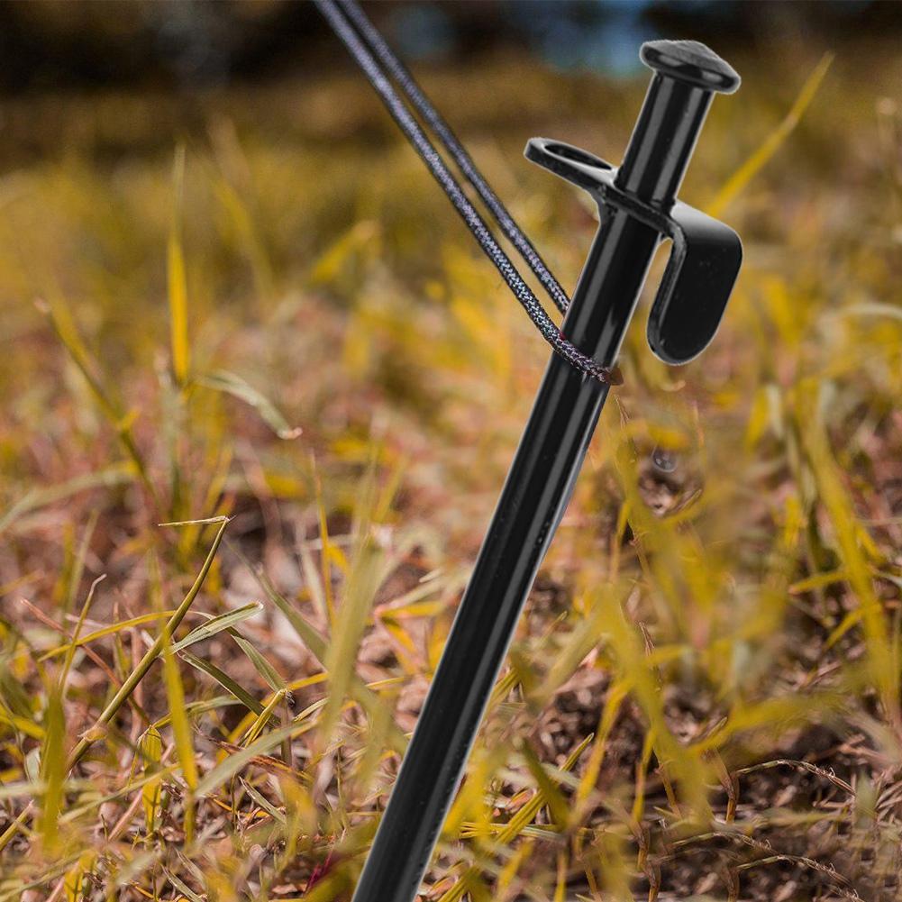 4PCS Steel Lengthen Outdoor Travel Camping Bch Tent Pegs Pin Stakes Ground Nail(30cm)