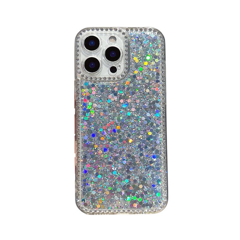 Compatible Samsung A35/A17/A55/S23/S24/S25Ultra Glitter Phone Case with Side Diamonds for Women