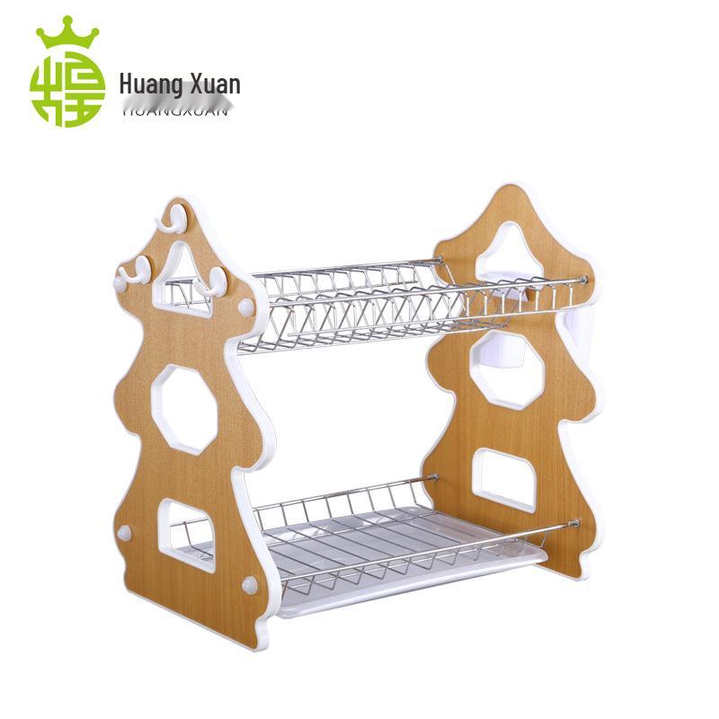Christmas Tree Wooden Dish Drying Rack - Creative Home Storage Solution