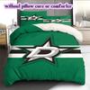 Ice Hockey Logo Pattern Bedding Quilt Set Quilt Cover Pillowcase Home Decoration Birthday Gift (1*duvet Cover+ 2*pillowcase, Without Core)