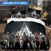 Assass Warrior 3pcs K-pop Music Group Bedding set,Ideal for Bedroom, Dormitory,Including Duvet Cover And 2pcs Pillowcases,Fan Gifts