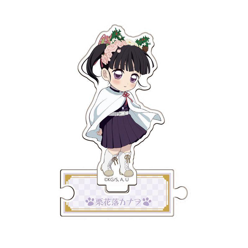 Giyu Cat Ears Figure Q Acrylic Stand Mini Tanjiro Cute Cat Standing Plate Zenitsu Acrylic Ornaments Collectible Accessory Toys