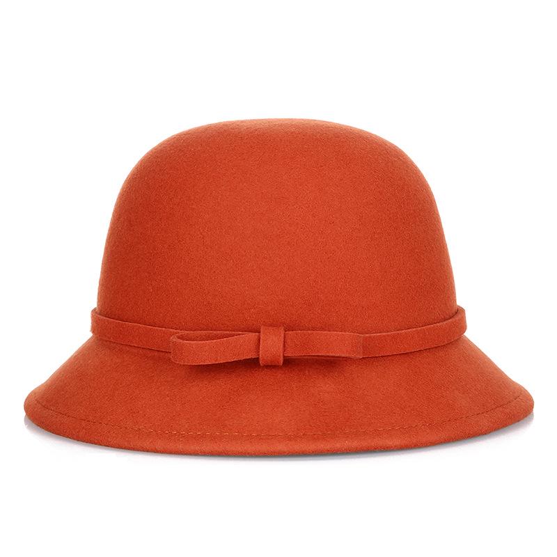 Felt Hat, Women's Winter and Autumn Woolen Hat, Outdoor Pure Wool Basin Hat, and a Female Hat.