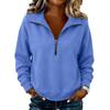 Women's Fashion Zip Up Long Sleeve Neck Sweatshirt