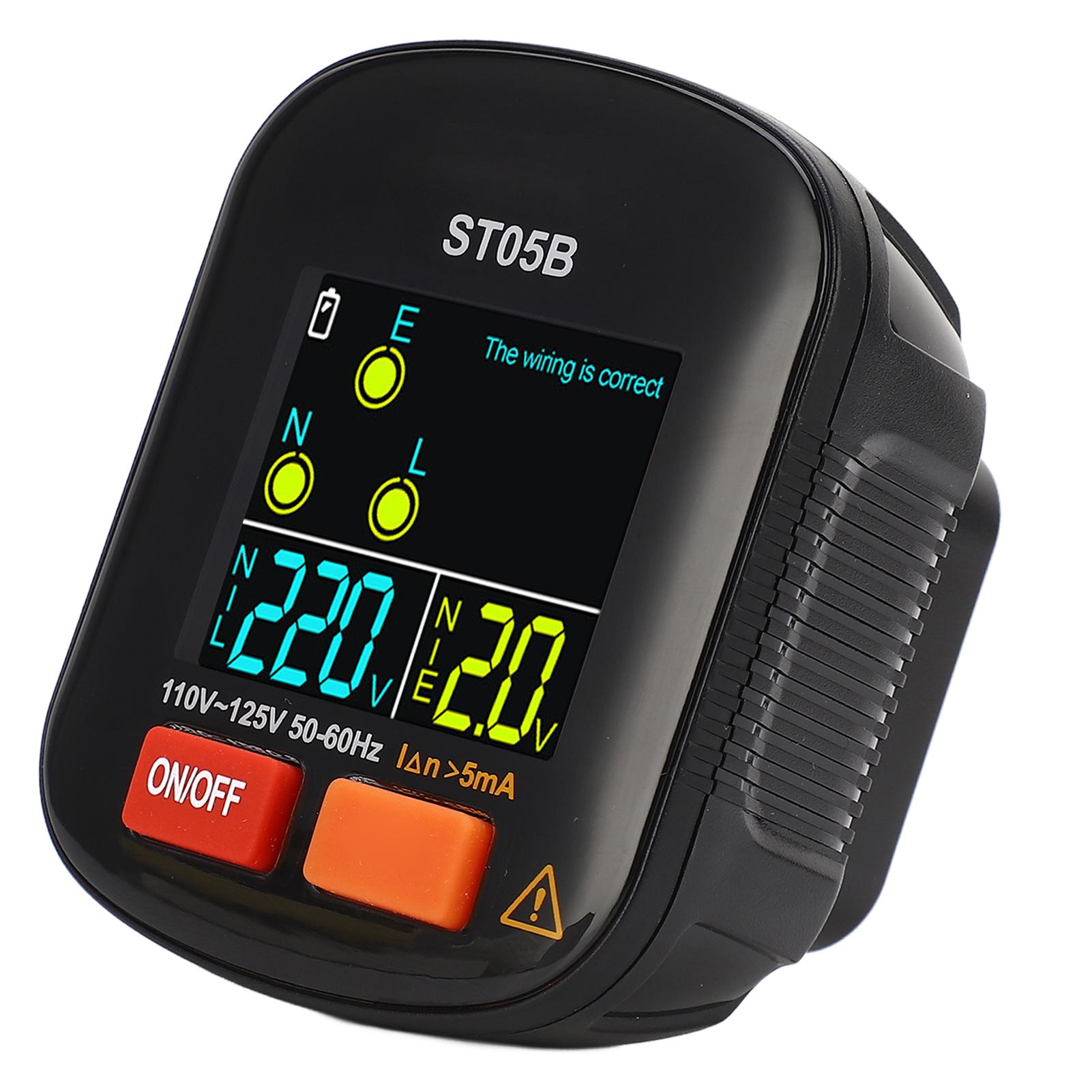 

Outlet Checker Electrical Socket Tester Receptacle Detector with LED Display