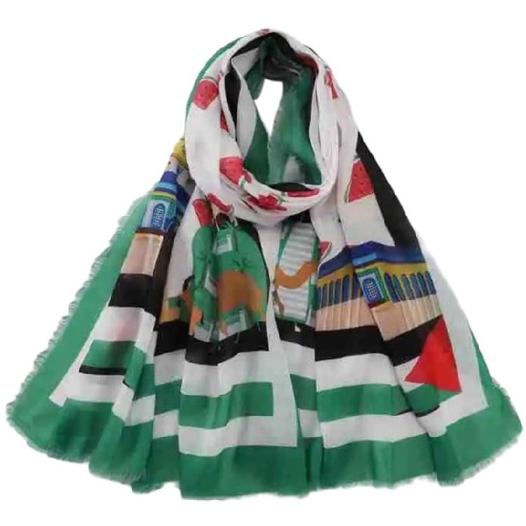 

Elegant Scarf Shawl Unisex Palestine Neckerchief Head Scarf Great for Outdoor