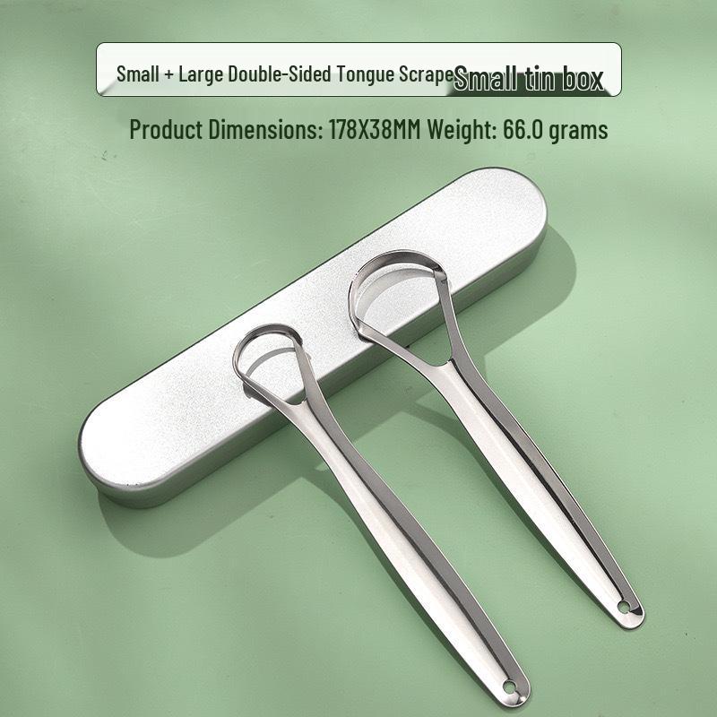 Stainless Steel Tongue Scraper & Coating Cleaner for Fresh Breath