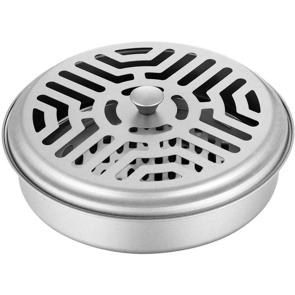 Multi-purpose Portable Metal Mosquito Coils Holder Sandalwood Rack with Cover Anti Incense Plate Tray Home Hotel Camping