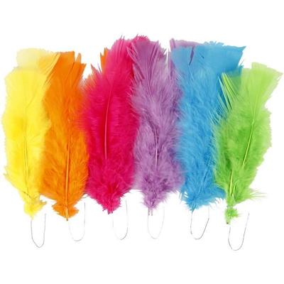 Turkey Feathers In Small Packs of 3, Assembled with Steel Wire. Ref 518460