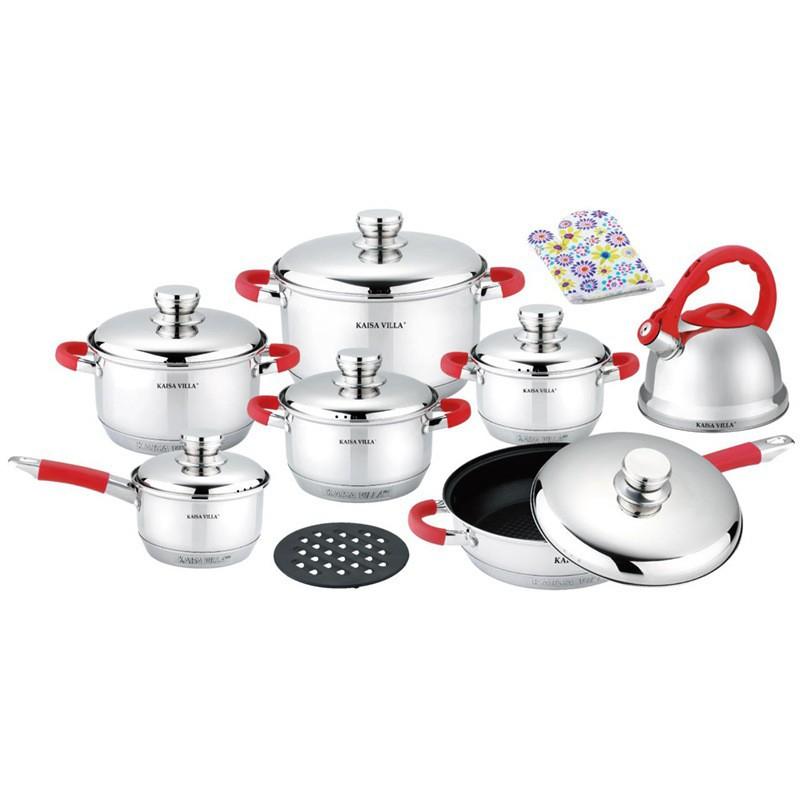 Wholesale Cooking Pots Cookware Set Induction Base Cookware Set Pink Nonstick Kitchenware Set