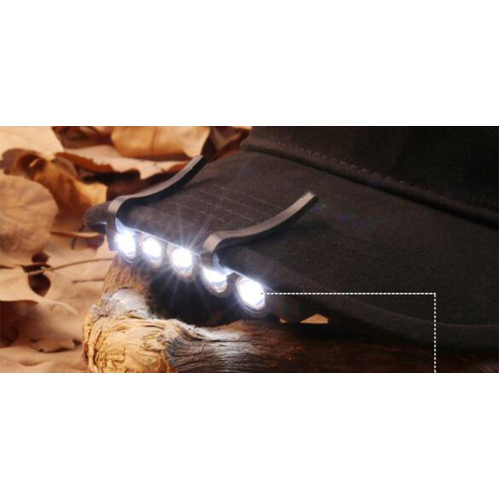 5LED/6LED Clip Cap Light Highlight Headlight Sports Hat Light Lamp Outdoor Sports Night Fishing Lights