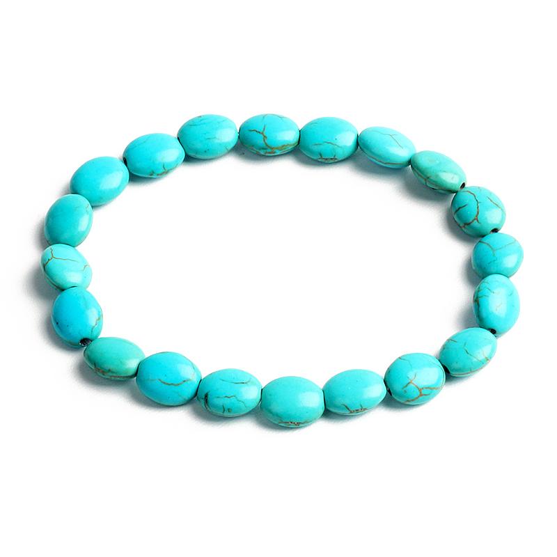 Bohemian Turquoises Beads Bracelets for Women Reiki Nature Stone Cube Cylinder Irregular Bracelets Healing Healthcare Jewelry