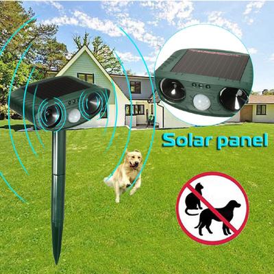 Outdoor Solar Ultraschall Schädlingsvertreiber PIR Garten Fuchs Katze Hundeabwehr