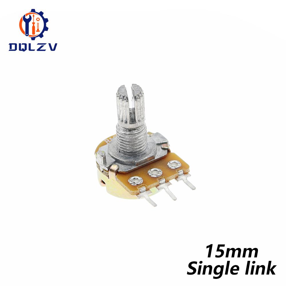 5PCS 15MM 20MM Potentiometer Resistance WH148 3Pin 1K 2K 5K 10K 20K 100K 500K 1M Ohm Linear Taper Rotary Potentiometer Resistor
