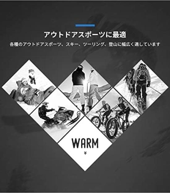 Winglos Outdoor Cold Weather Gloves with Warm Fleece Smartphone Sports Bike Cold Weather Nighttime Thick Fleece Tie One Size Fits Black Gloves,