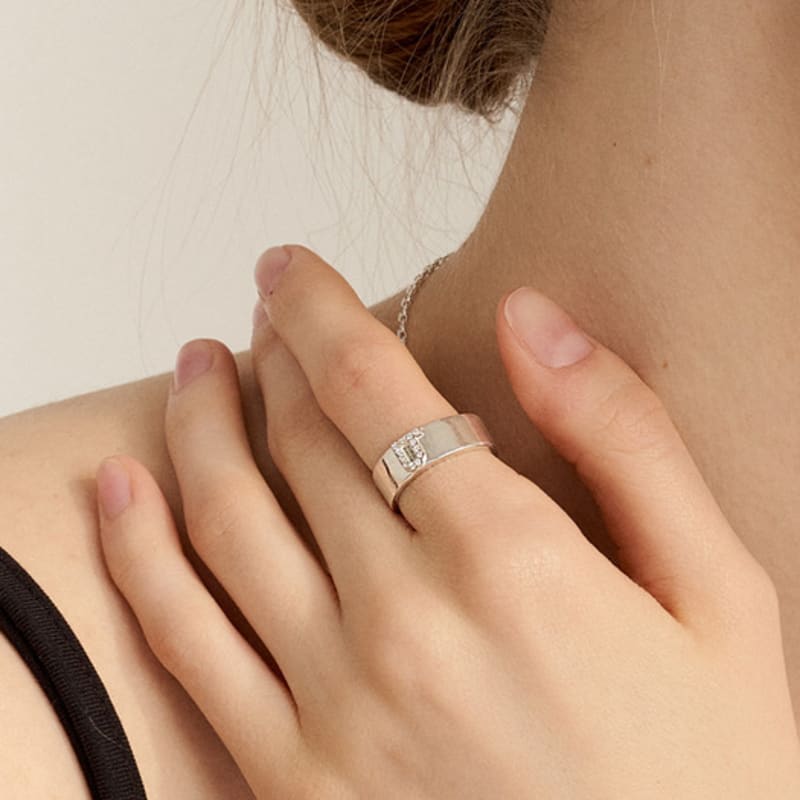 UNI.J [Ir250]Shiny Signature Silver Ring