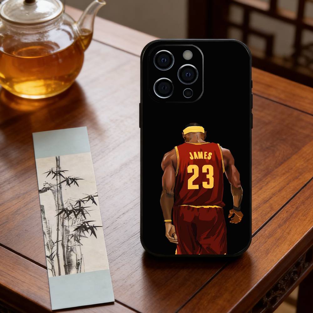 LeBron James Handyhülle für iPhone 17,16,15,14,13,12,11 Plus,Pro Max,XS,Weiche Silikon-Schwarze Hülle