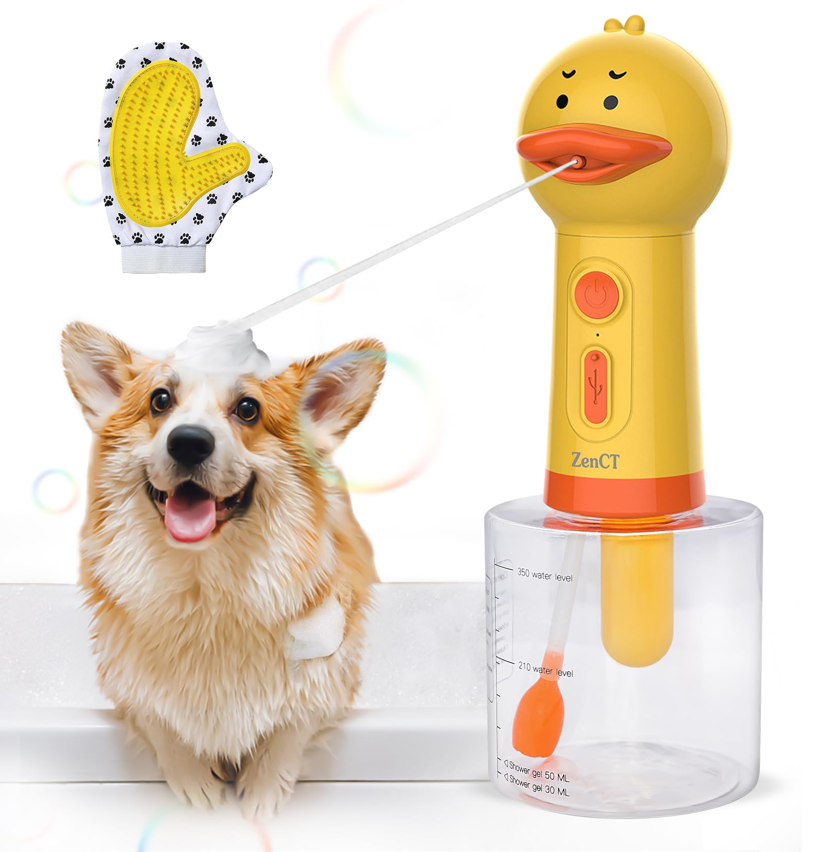 

ZenCT Пенящийся дозатор мыла для питомцев для собак и 400 мл полупрозрачный IPX6 Ванна для питомцев Душ для питомцев Принадлежности для ванны для собак и Пенящийся Руководство по эксплуатации на японском языке