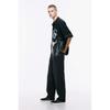 H M Relaxed Fit Printed caMp sHirt Black Kurt Cobain