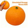 Simulated Orange Stress Ball Squishy Toy Fruit Stretchable Venting Ball Squeeze Anti-Anxiety Sensory Fidget Toy For Adults Gifts