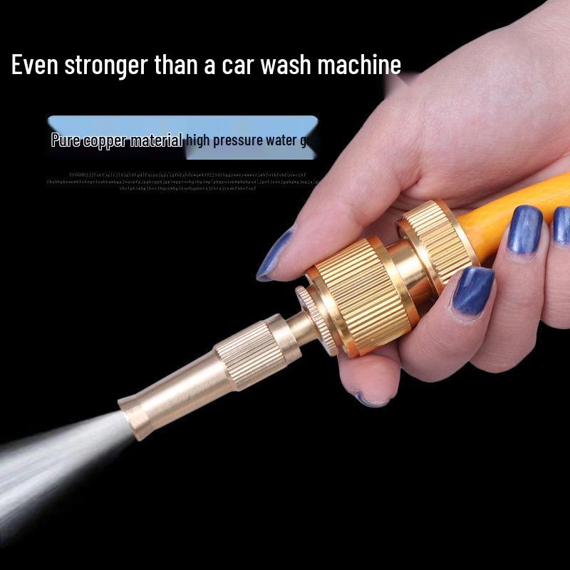 High-Pressure All-Copper Car Wash Spray Gun Set with Hose and Nozzle
