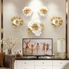 Modern Wrought Iron Flower Wall Decoration Pendant - Hanging Ornament, Craft Art - for Livingroom Background Wall