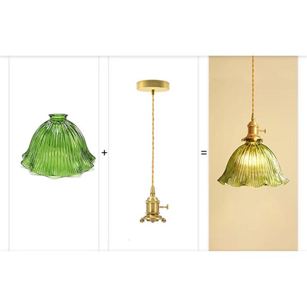 Grey 48mm 52mm 53mm Opening Chimney Glass Lamp Shade,Gray Green Cover with 55mm 56mm 59mm 60mm Reverse Hole for diy Lampshade