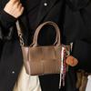 IELGY Woven Style Portable Bucket Bag Simple Commuter Messenger Bag