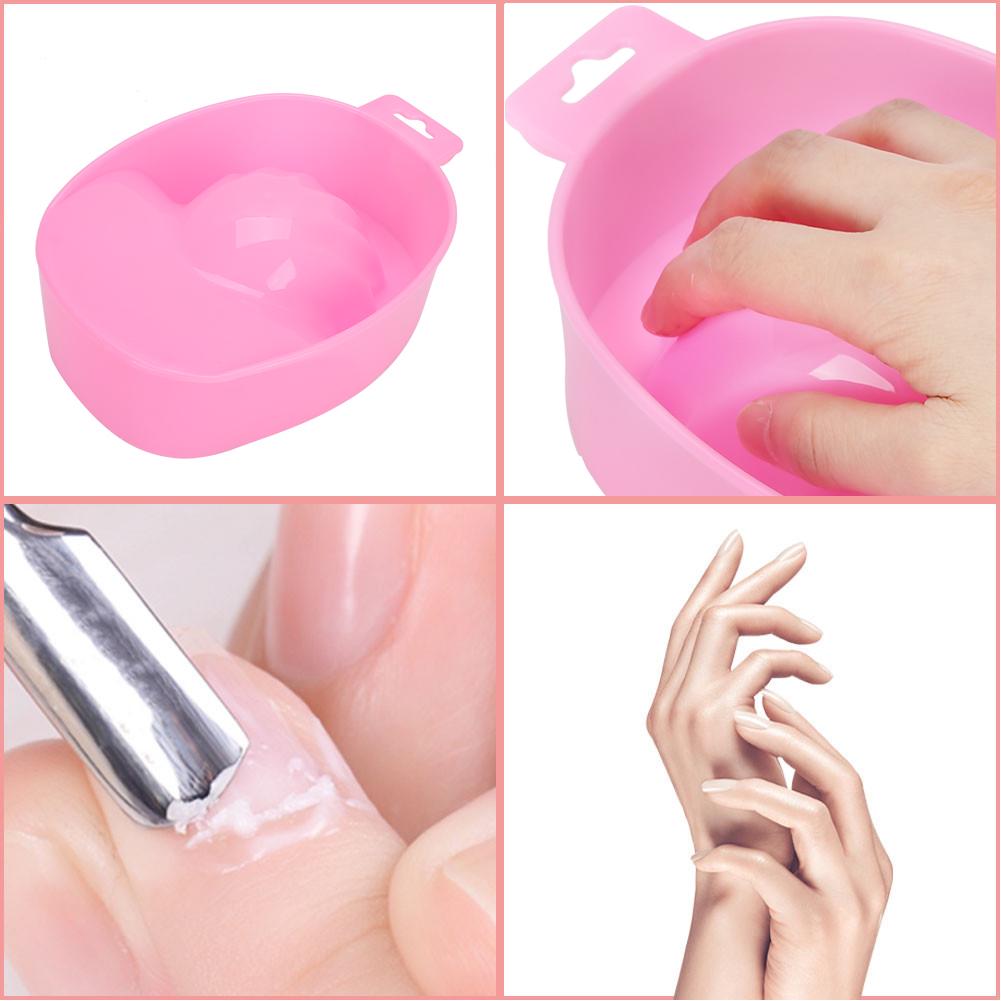 5 Nail Polish Removal Bowls Nail Art Soaking Tray Gel Remover Manicure Spa Nail Care Tools