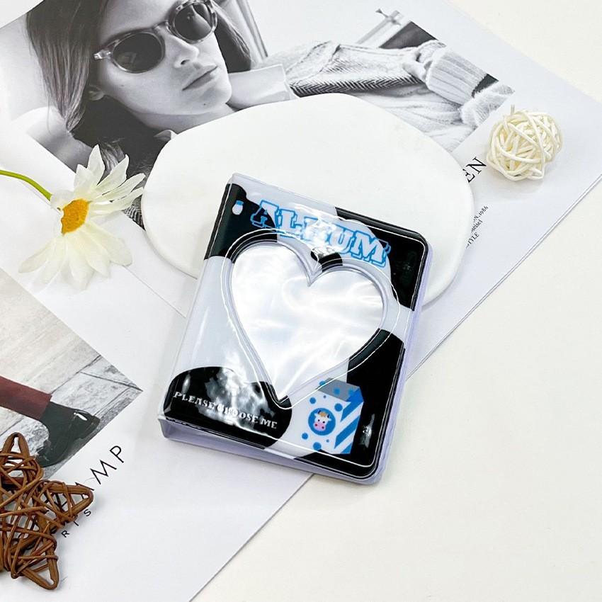 36/64 Pockets Mini Photo Album Heart Transparent Photocard Holder Mini Polaroid Album Storage Collect Book Name Card Album