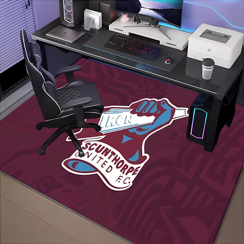 1PC Scunthorpe Fc Emblem Floor Mat for Living Room, Game Rooms, Office, Bedroom, Office Floor Mat Playful Design, Christmas fan gifts