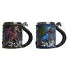 Cup Mug 420ml Large Capacity Dragon-Shaped Coffee Mug with 304 Stainless Steel Inner Tank Resin Exterior Medieval Themed Drinkware