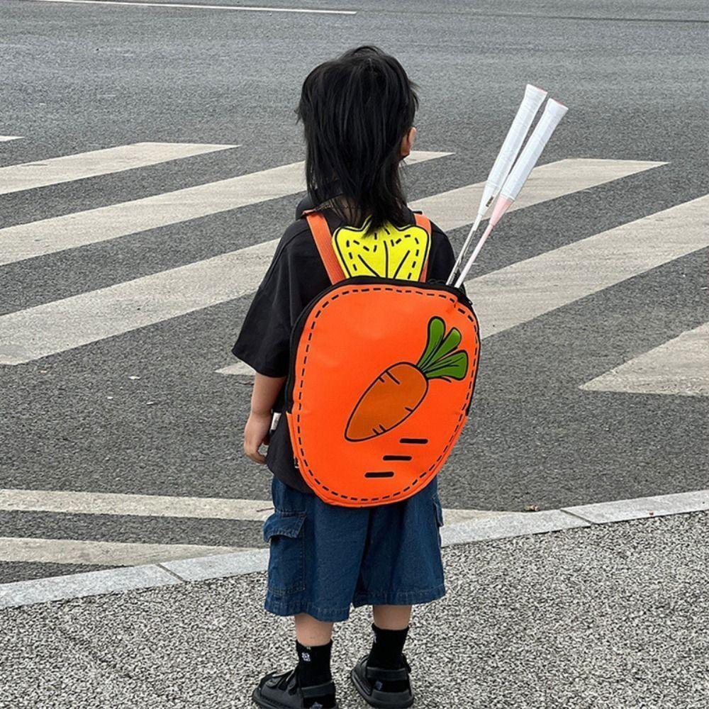 Leichte Tennis-Karotten-Tasche Kinder-Schulrucksack Tragbare Badmintontasche Jungen/Mädchen
