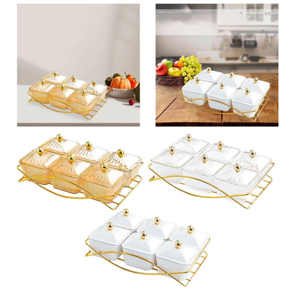 Tray Set with Individual Bowls for Entertaining