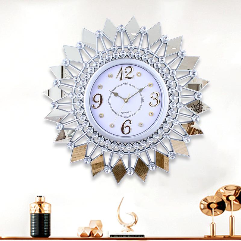 New Style Mirror Silent Desk Clock Fashionable Living Room Ornament Clock Creative Decorative Clock Bedroom Quartz Wall Clock