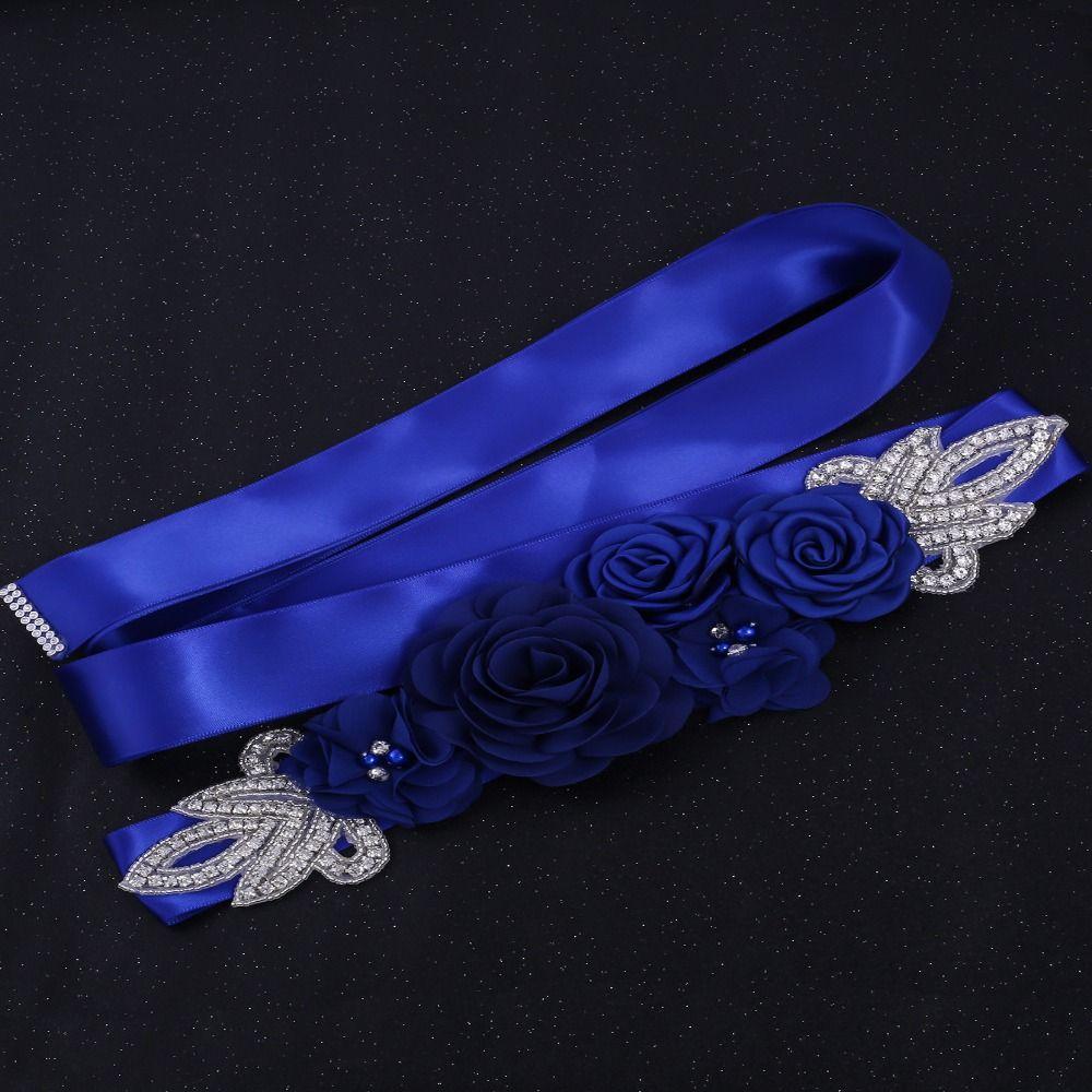 Rhinestone Beaded Women's Beaded Flower Belt Creative Bridal Rhinestone Belt Bridesmaids