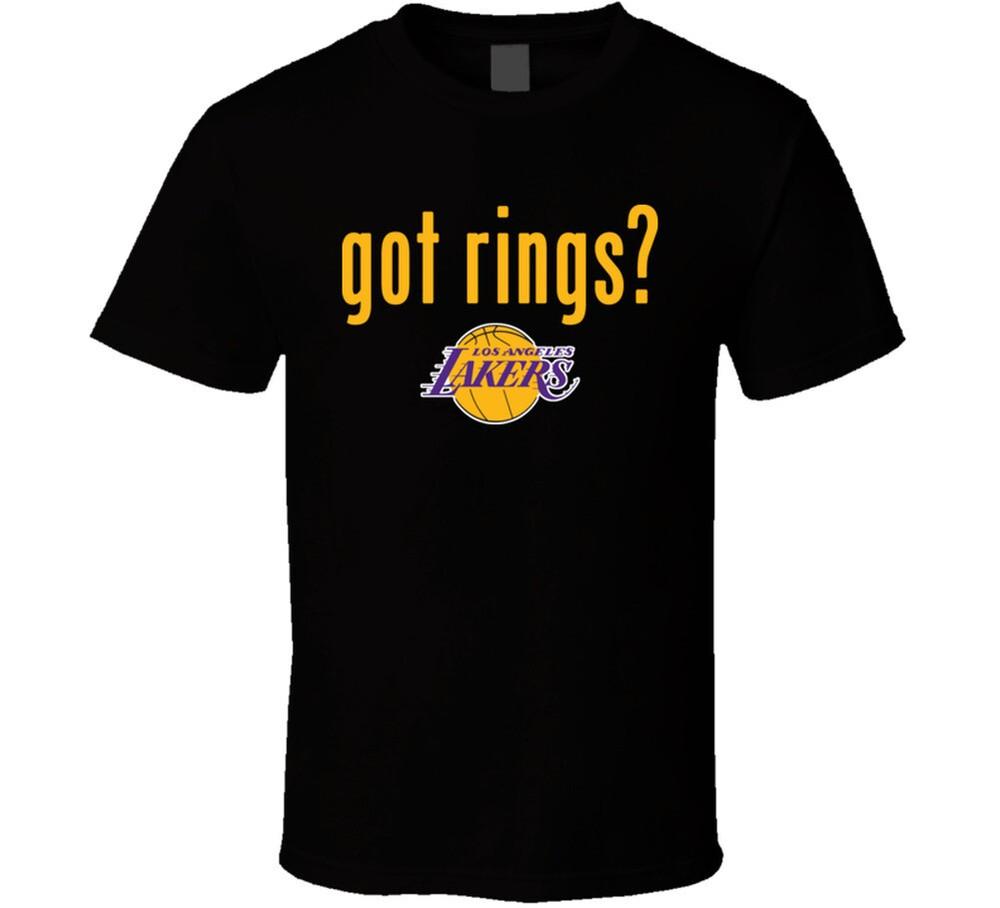 Лос-Анджелес Лейкерс Получили Кольца Баскетбол Унисекс Футболка XL