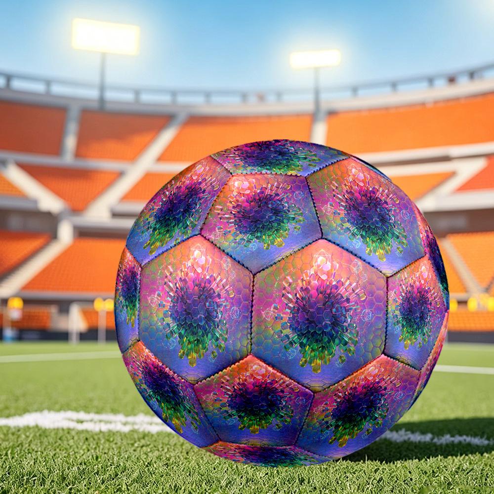 1pc Hexagon Dreams Themed Soccer Ball, Size 5, Lightweight PVC Material, Outdoor Training Soccer Ball Gift. q62259