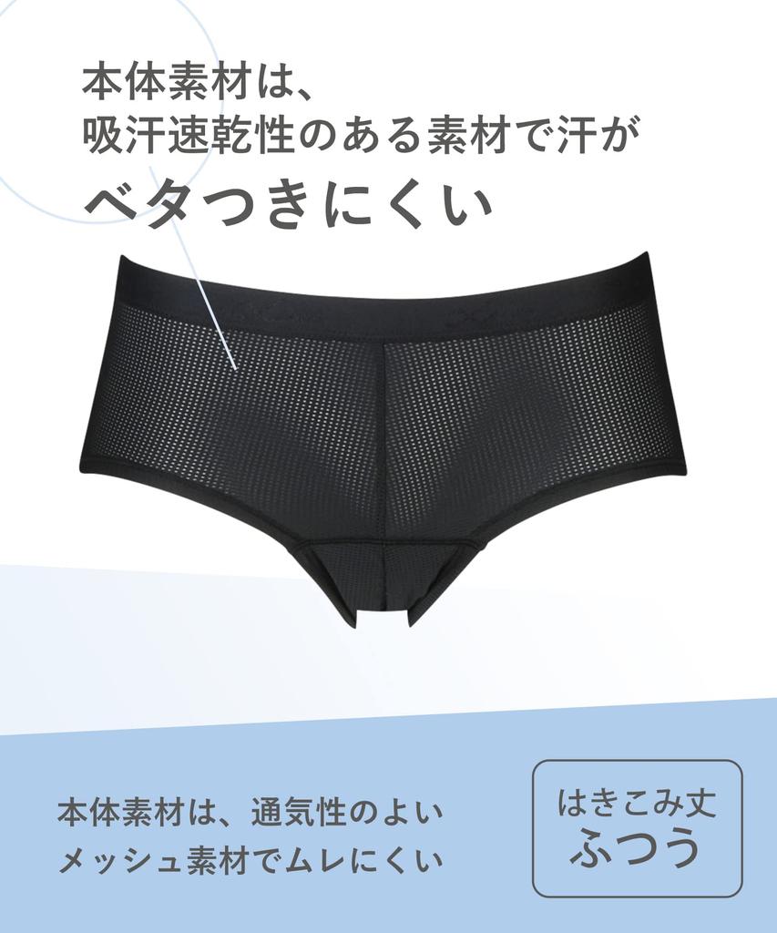 Blue 3D Sanitary Shorts To Get Stuffy and Slip For Sports Sweat Quick Drying Antibacterial and Odor Resistant HSY400 BL [Ceda X/Wacoal] [Resistant