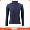 2025 Women's Sport Long Sleeve Zip Collar Polo Shirt: Outdoor Casual Warm Top