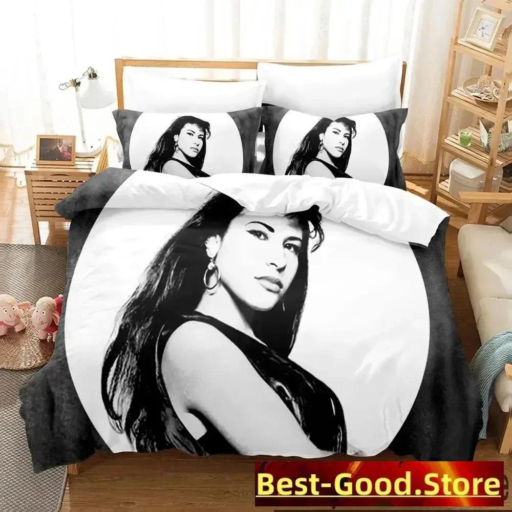 3D Print Selena Bedding Set Printed Bed Set With Pillowcase Bed Duvet Cover Soft Single Double Queen Super King Size Boys Adult
